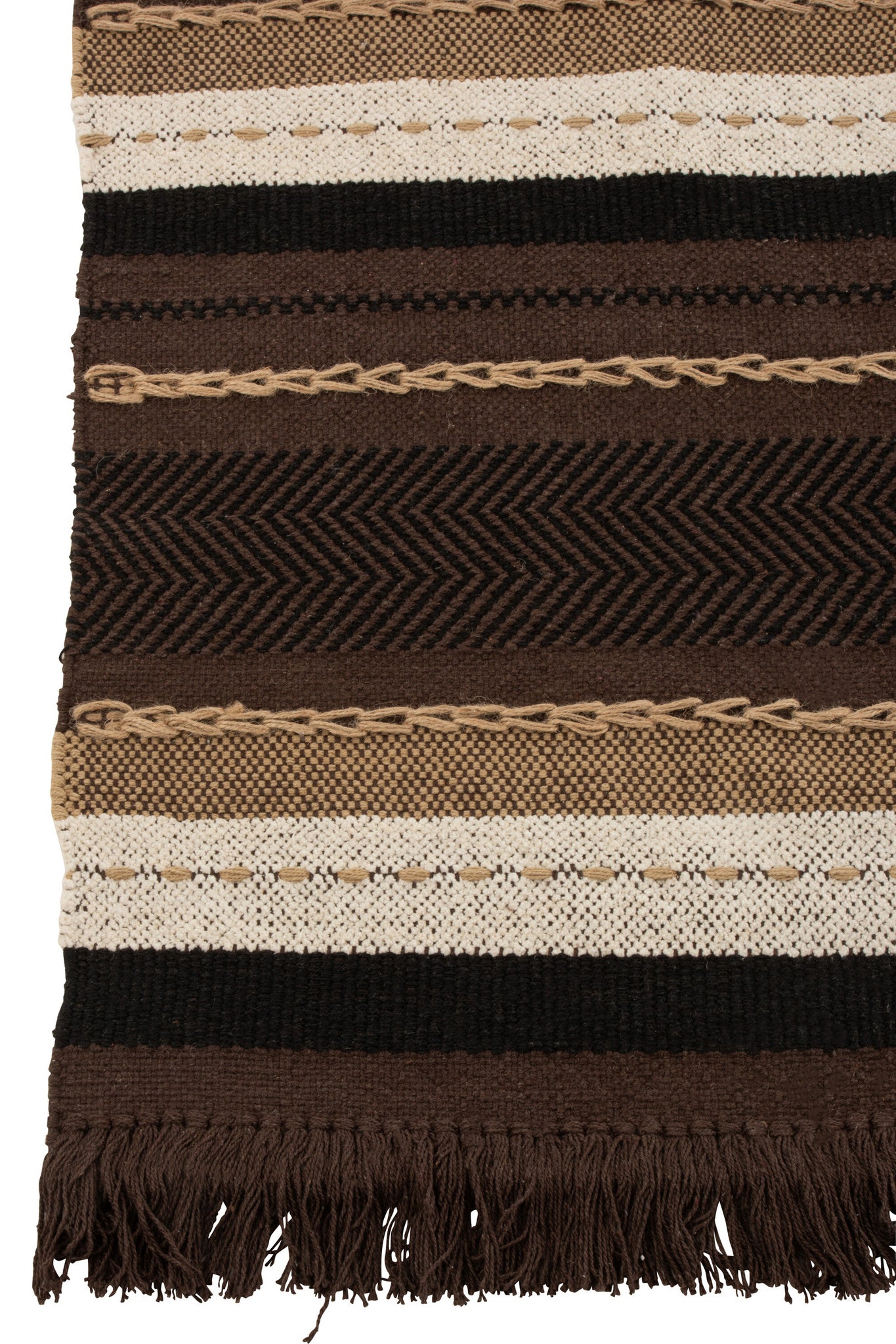 Plaid Etnic Katoen Bruin/Zwart/Beige