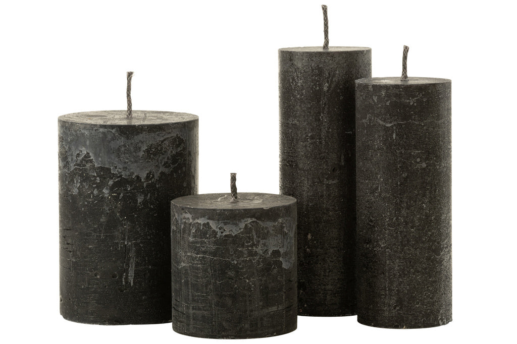  J-LINE BUITENKAARS PILAAR PARAFFINE ZWART EXTRA LARGE
