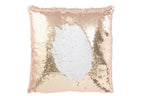 Kussen Omkeerbare Pailletten Champagne/Wit