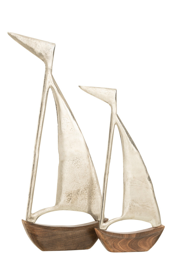 J-LINE BOOT ALUMINIUM/MANGO ZILVER/NATUUR LARGE