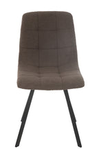Eetkamerstoel Clark Metaal/Polyester Bruin
