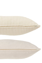 J-LINE KUSSEN VELVET VIERKANT KATOEN WIT ASSORTIMENT VAN 2