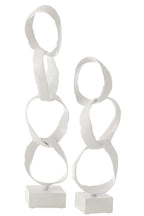 J-Line Figure Rings On Foot Aluminium White Large 