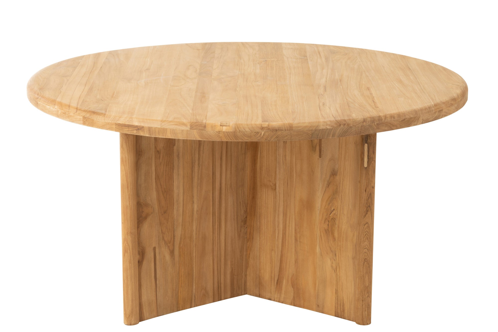 Ronde teakhouten tafel naturel