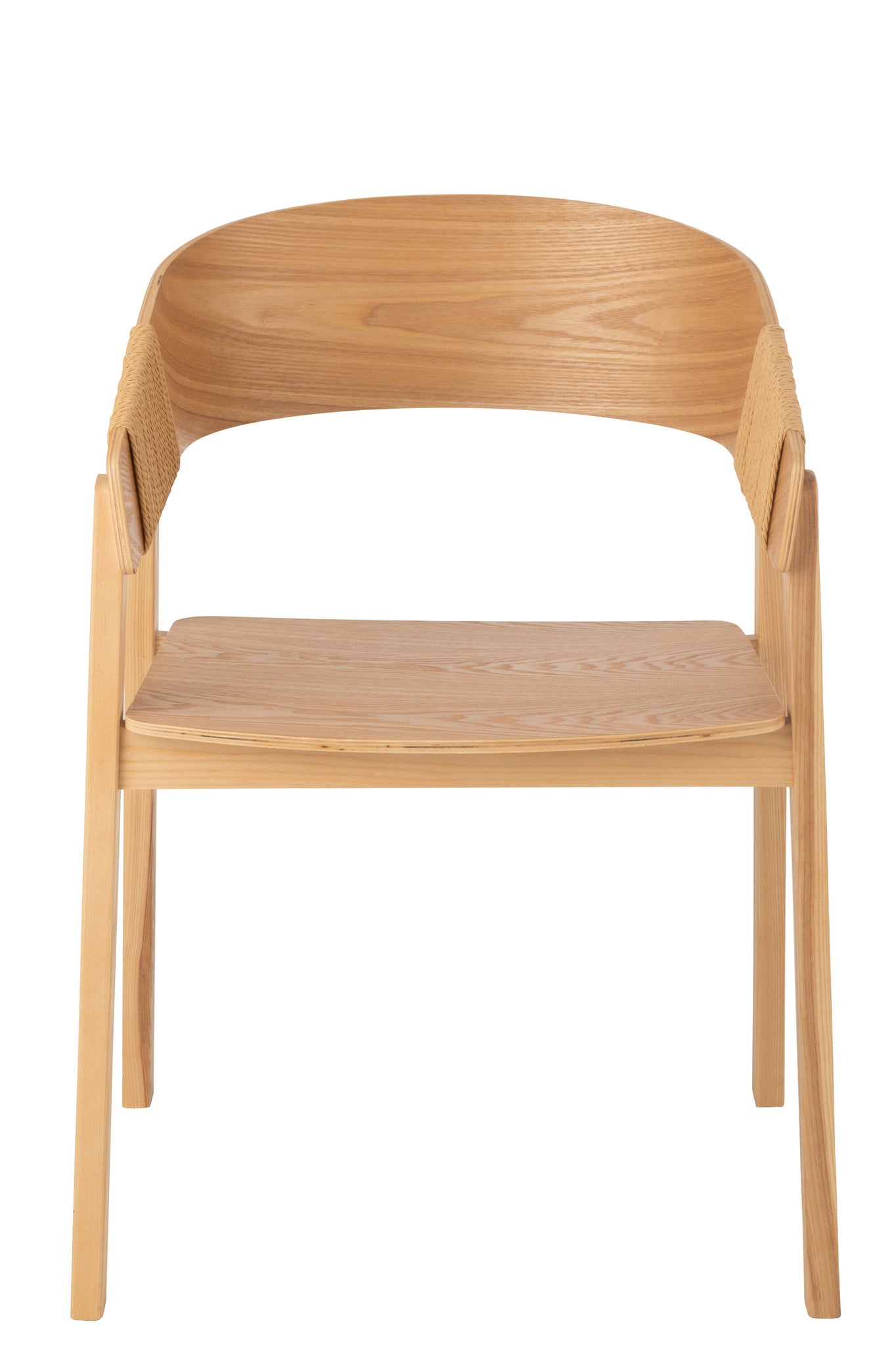 Stoel Naga essenhout/touw naturel