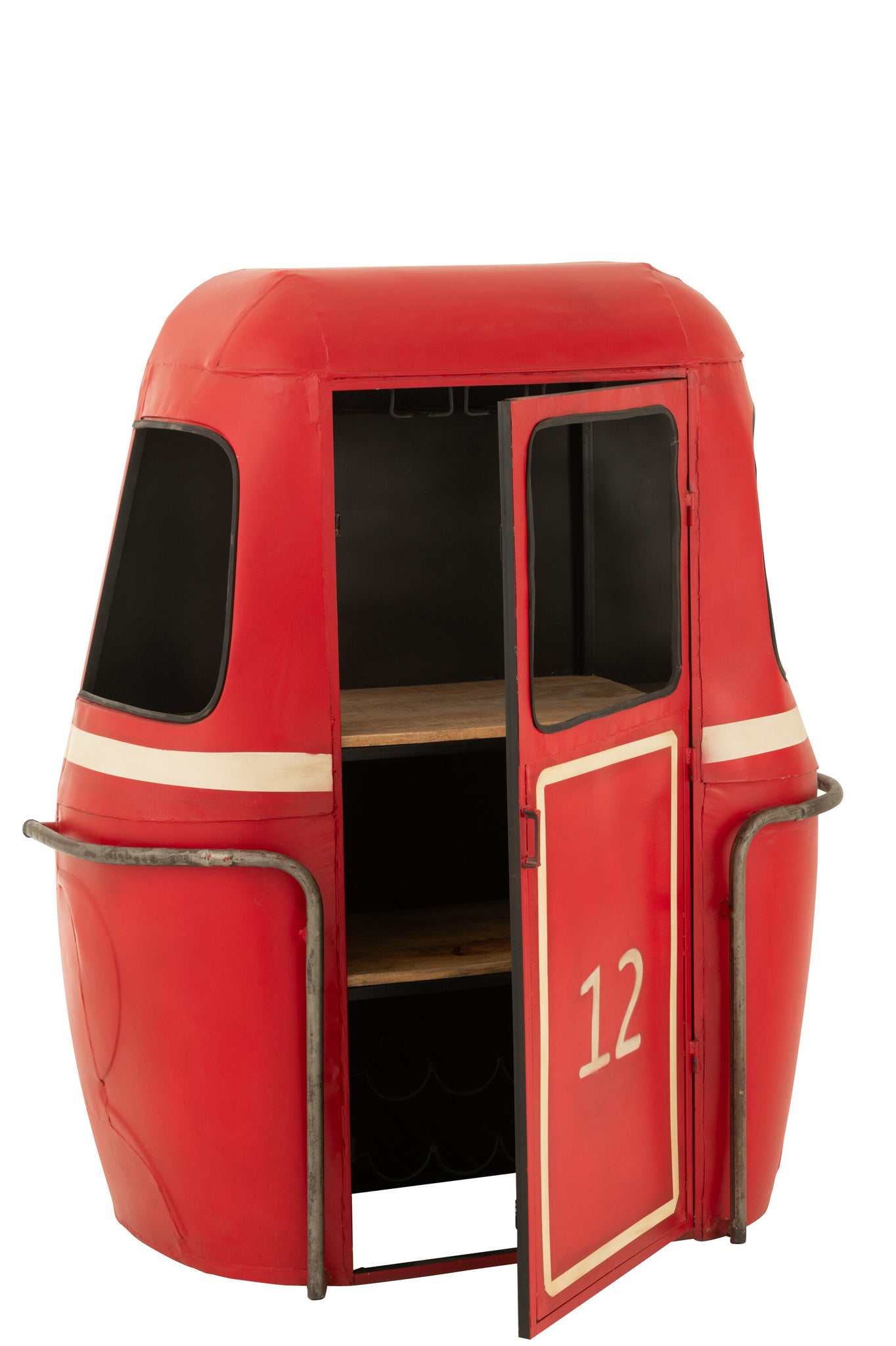 Bar Kast Kabel Auto IJzer/Mangohout Rood/Wit