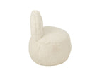 Bontkruk met konijnenoren, wit hout