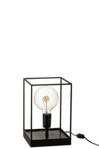 Lamp 1 lamp rechthoekig frame metaal zwart klein