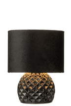 Tafellamp glas LED zwart