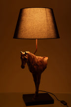 Tafellamp Paardenkop Polyresin Donkerbruin