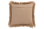Kussen Bloem Abstract Jute Natuurlijk/Beige