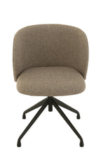 Stoel Draaien/Omhoog/Omlaag Linnen Donkerbruin/Beige