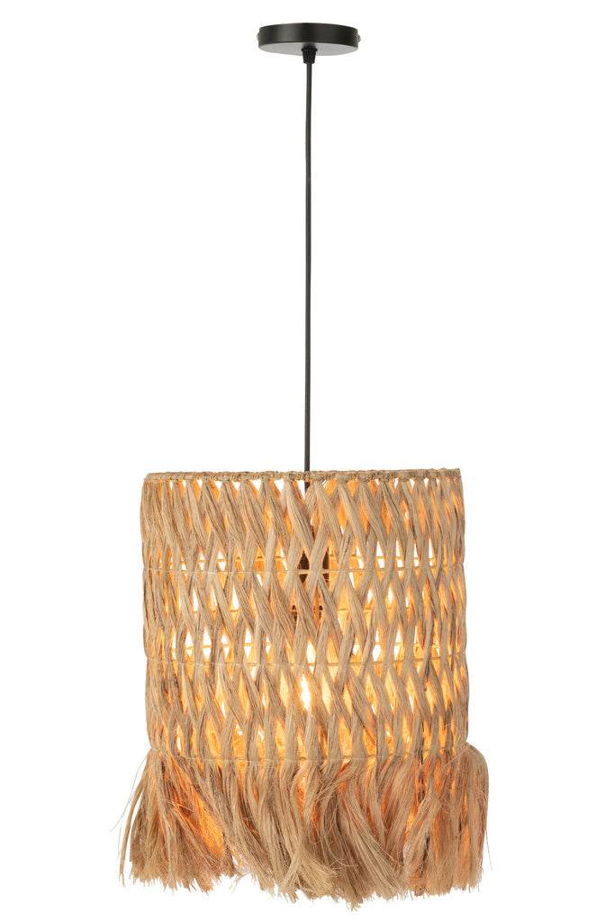J-LINE HANGLAMP ROND BANANENBLAD NATUREL