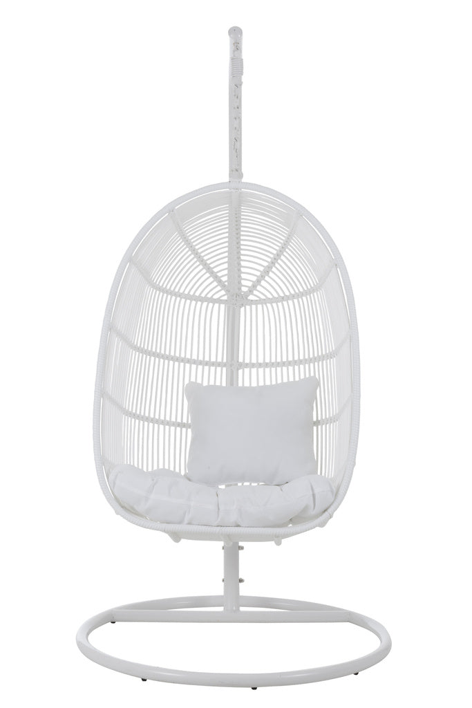J-LINE HANGSTOEL OVAAL STAAL WIT