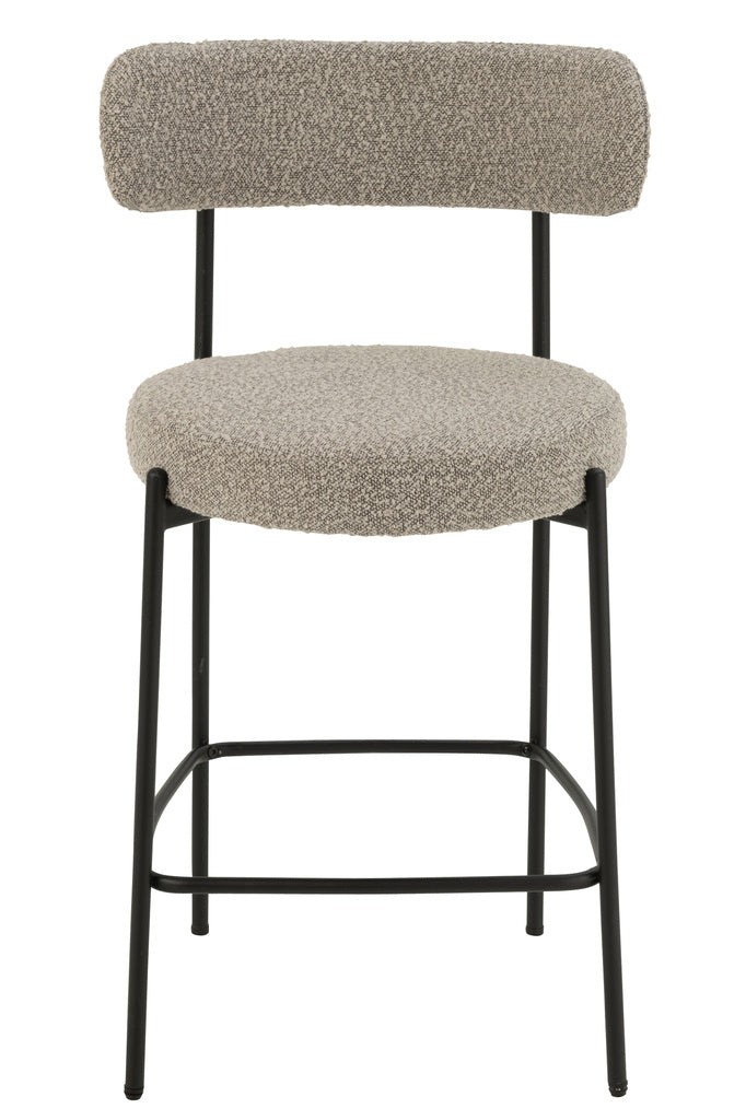 J-Line Bar Chair Boucle Plywood/Polyester Grey/Black