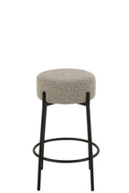 J-LINE BARKRUK BOUCLÉ TRIPLEX/POLYESTER GRIJS/ZWART