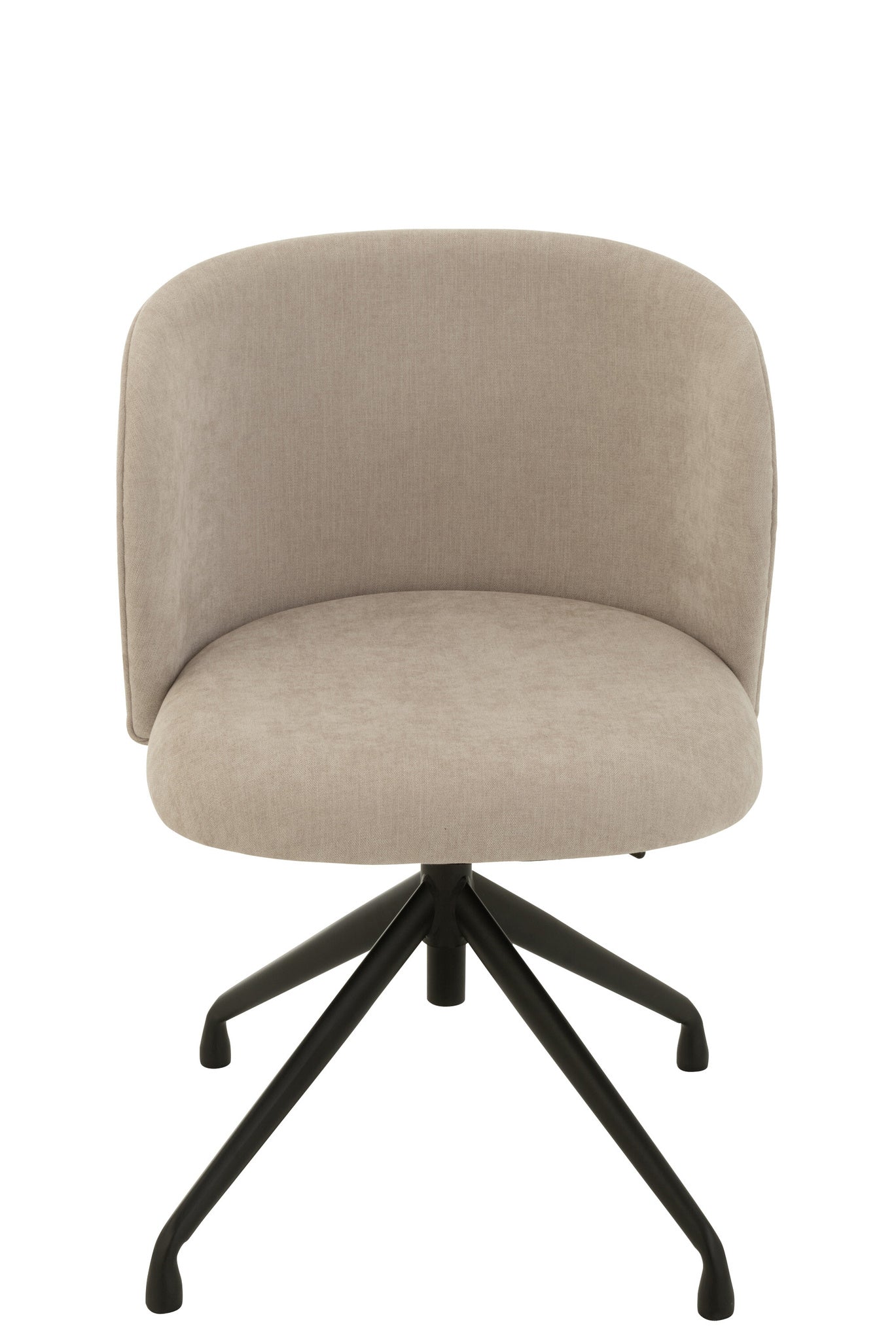 Stoel draaibaar en in hoogte verstelbaar, textiel beige