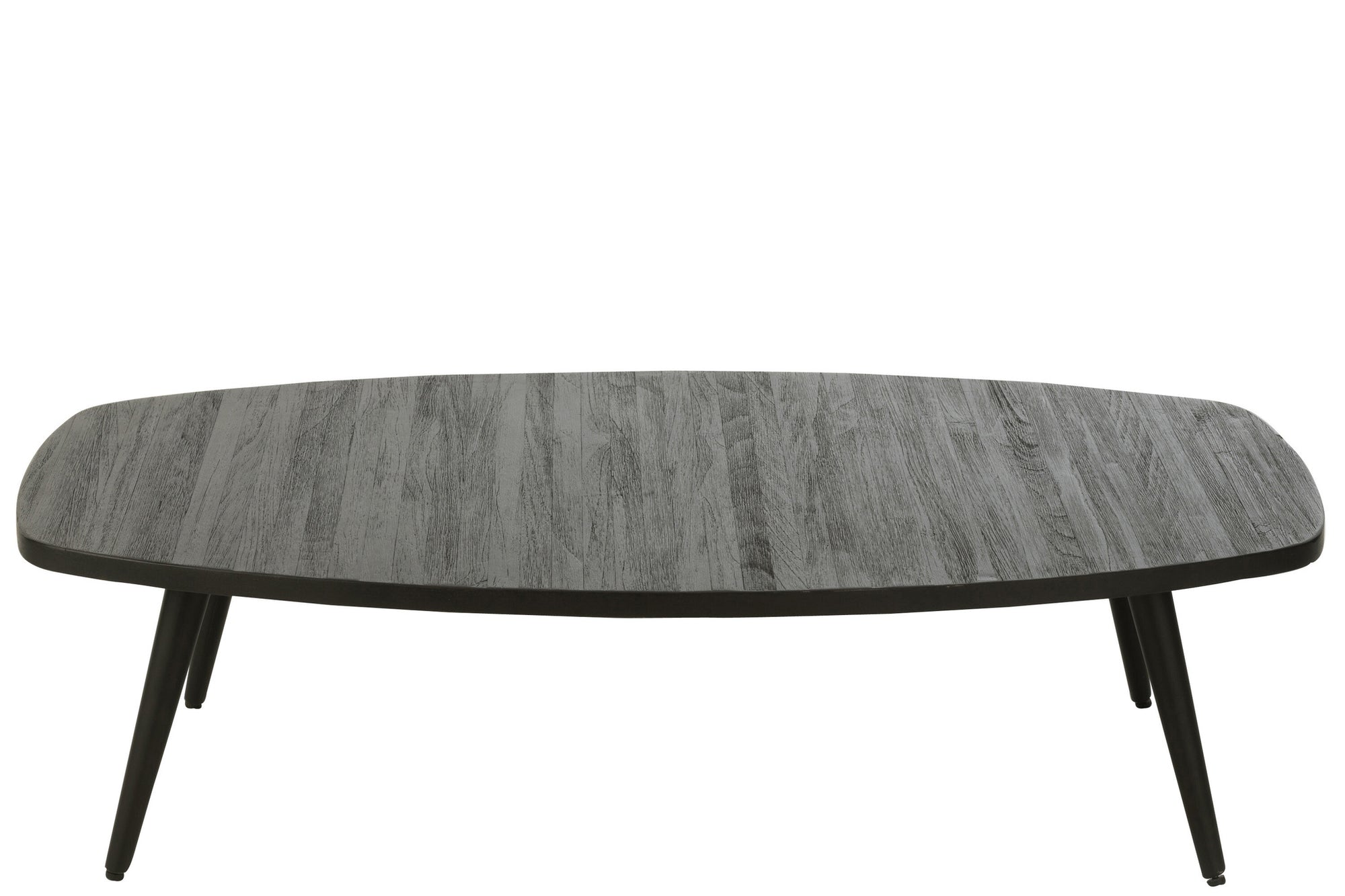 Salontafel Rechthoekig Gerecycled Teak Zwart