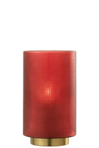 J-Line Hurricane Checkered Glass Red/Gold Large