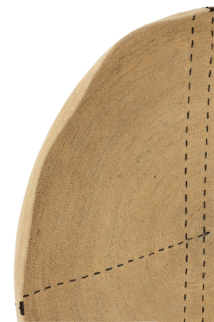 J-LINE WANDDECORATIE TRAY DOTTED LINES ZEEGRAS NATUUR/ZWART
