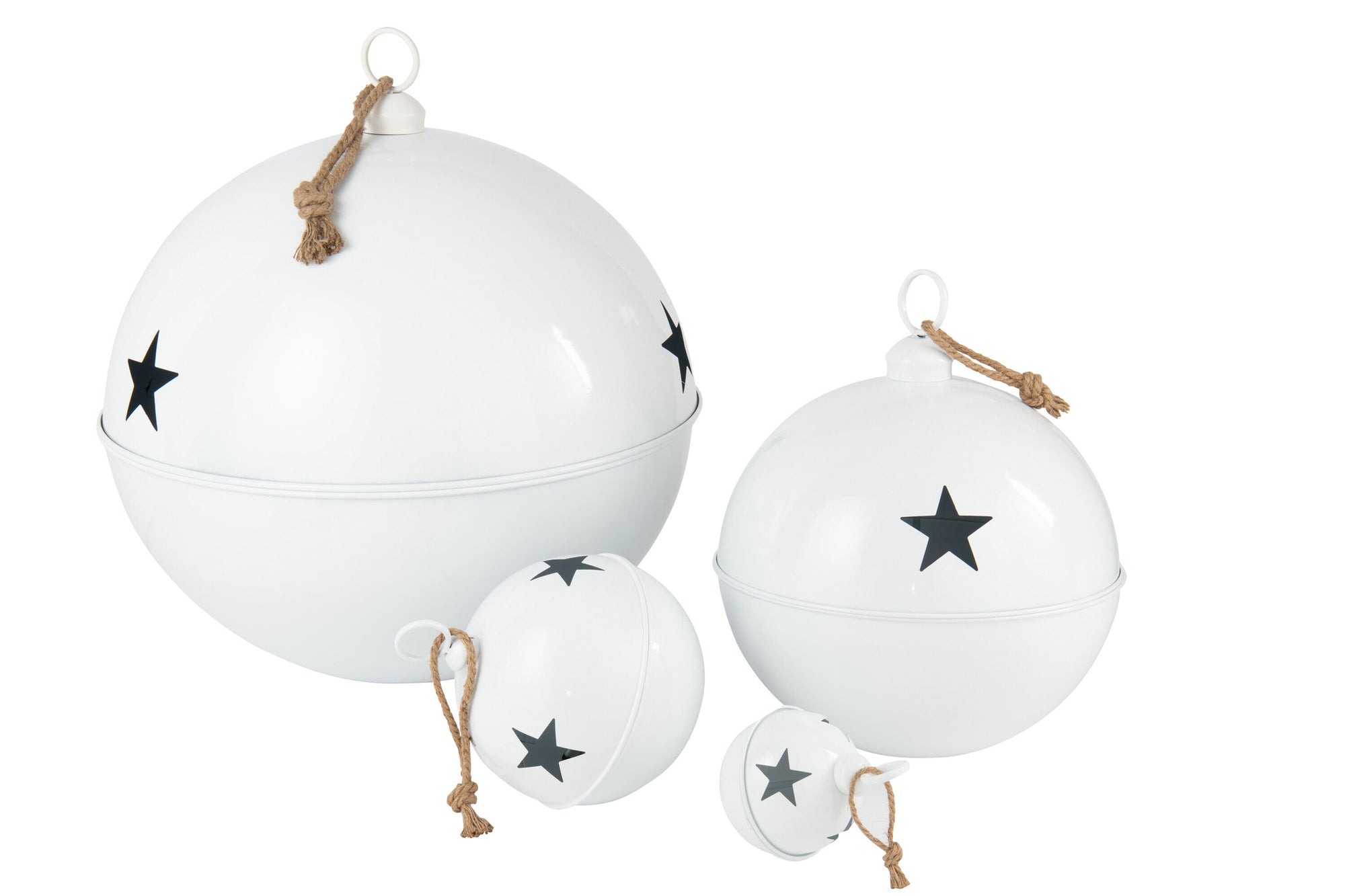 J-LINE KERSTBAL HELDER BAL IJZER WIT EXTRA GROOT - Copy