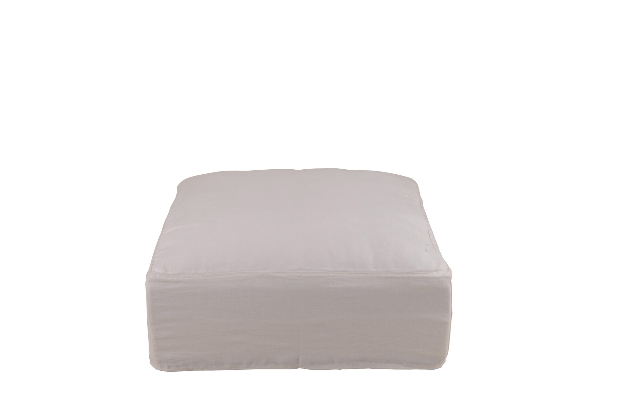 J-LINE HOES VOOR POOF MONACO LINNEN MARSHMALLOW WIT