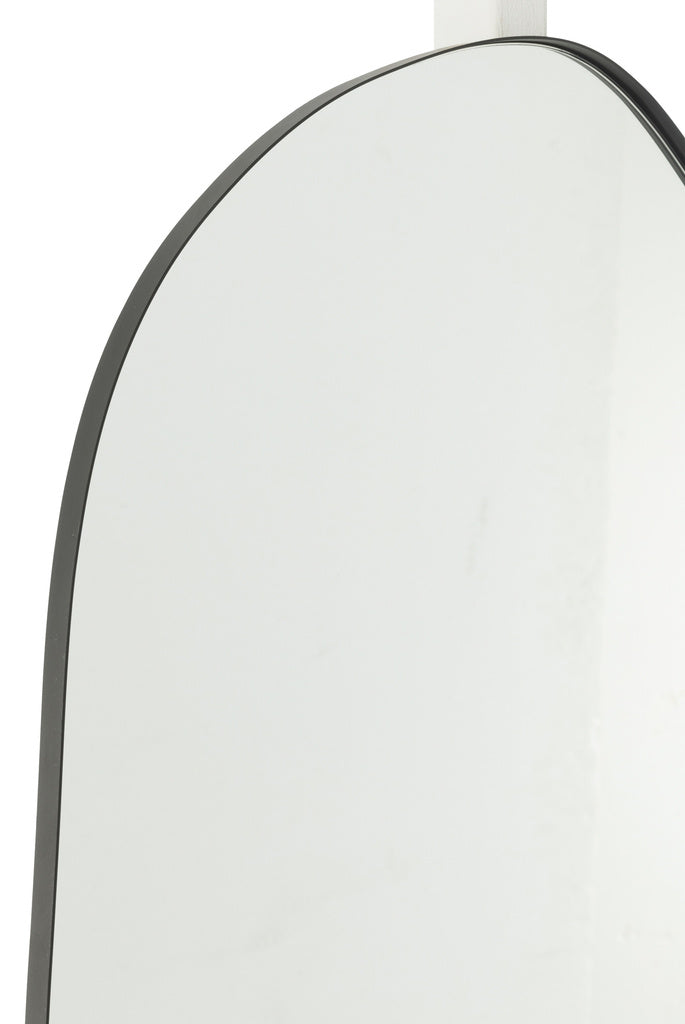 J-LINE WANDSPIEGEL EXTREMA IJZER/GLAS ZWART LARGE