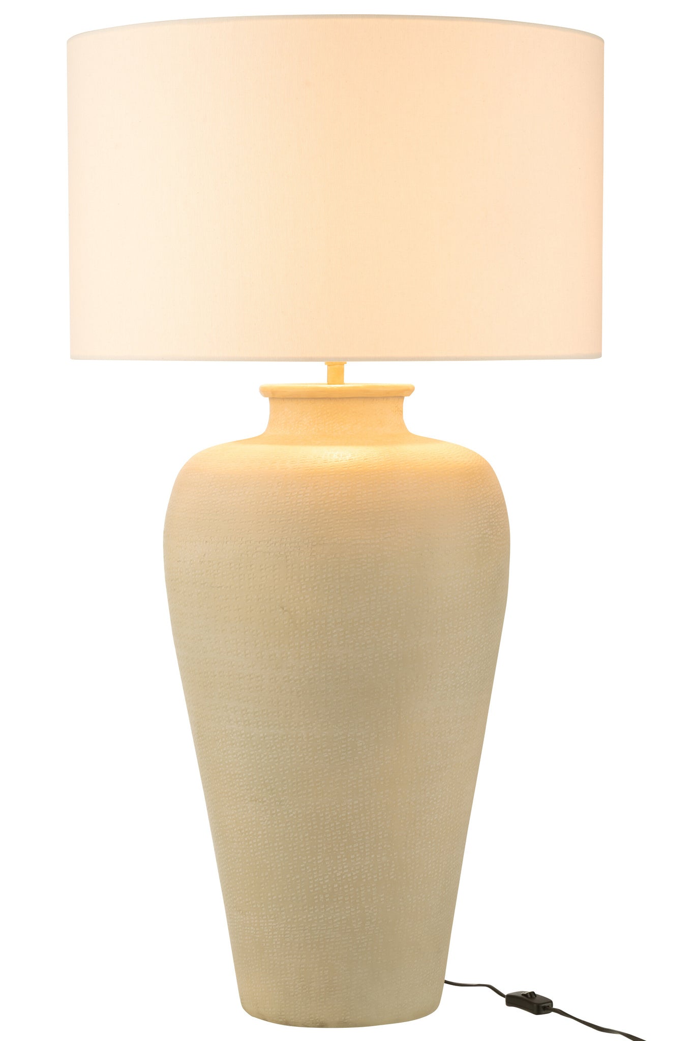 Woonlamp cilinder aluminium ecru