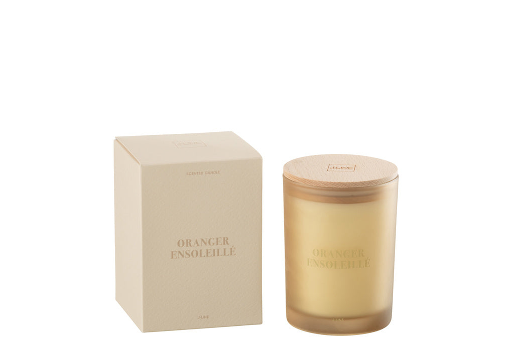 J-Line  Scented Candle Accords Essentiels Oranger Ensoleillé-38H