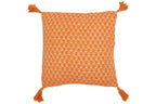 J-LINE KUSSEN FLOWERS + TASSELS – KATOEN ORANJE/RUST