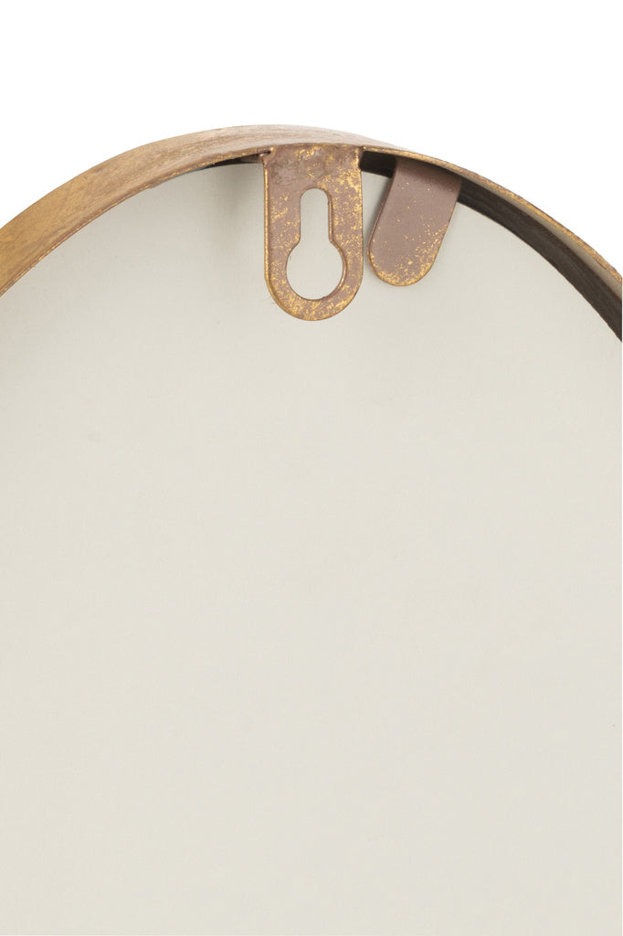 J-LINE SPIEGEL ABSTRACT MDF/GLAS GOUD KLEIN
