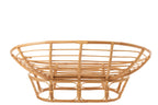 Stoel Roni met kussen, rotan naturel/wit