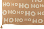 J-LINE DEKEN HOHOHO POLYESTER WIT/BEIGE