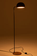 Vloerlamp Evy ijzer/hout zwart/naturel