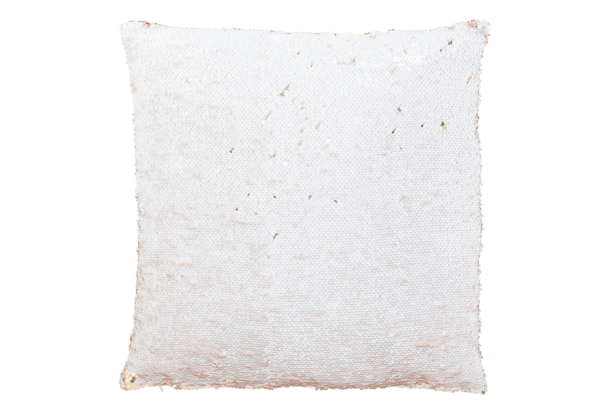 Kussen Omkeerbare Pailletten Champagne/Wit