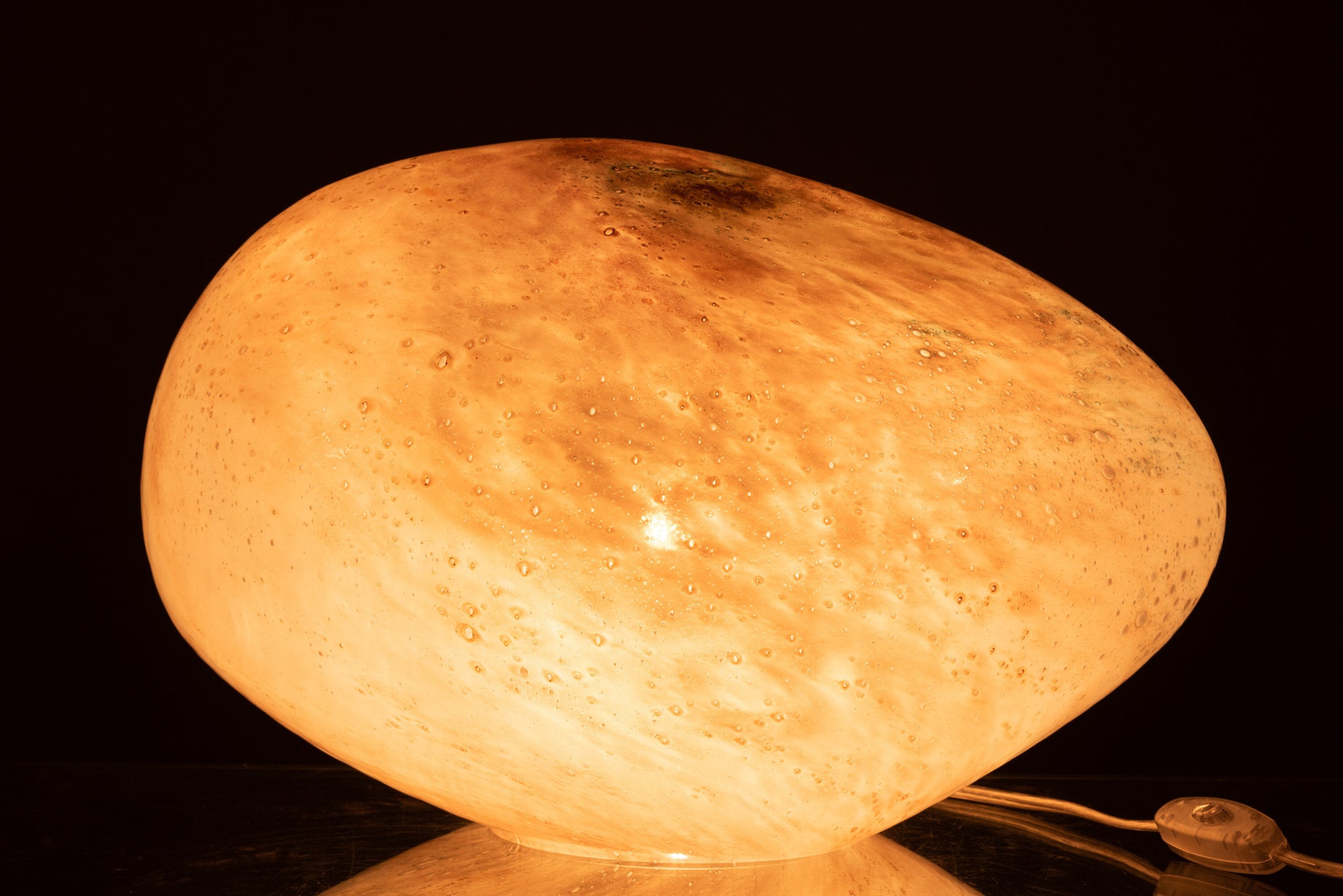 Lamp Dany ovaal glas roze