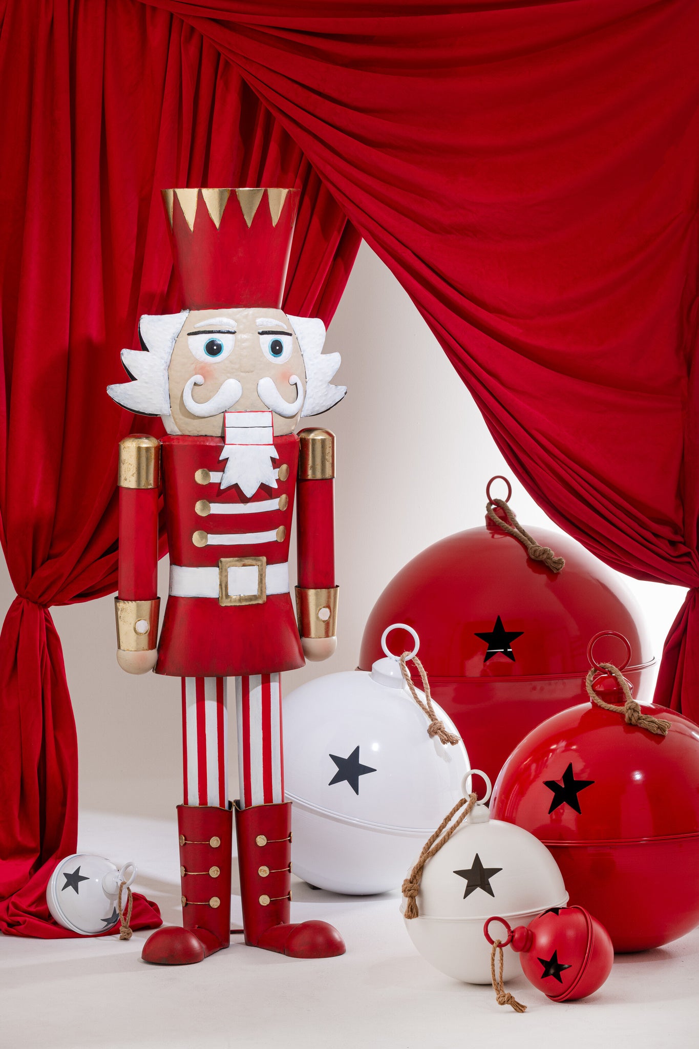 J-LINE KERSTBAL HELDER BAL IJZER WIT EXTRA GROOT - Copy