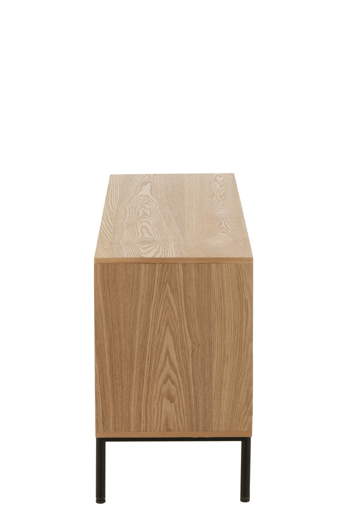 J-LINE KAST SQUARE MDF/METAAL NATUUR/ZWART LARGE