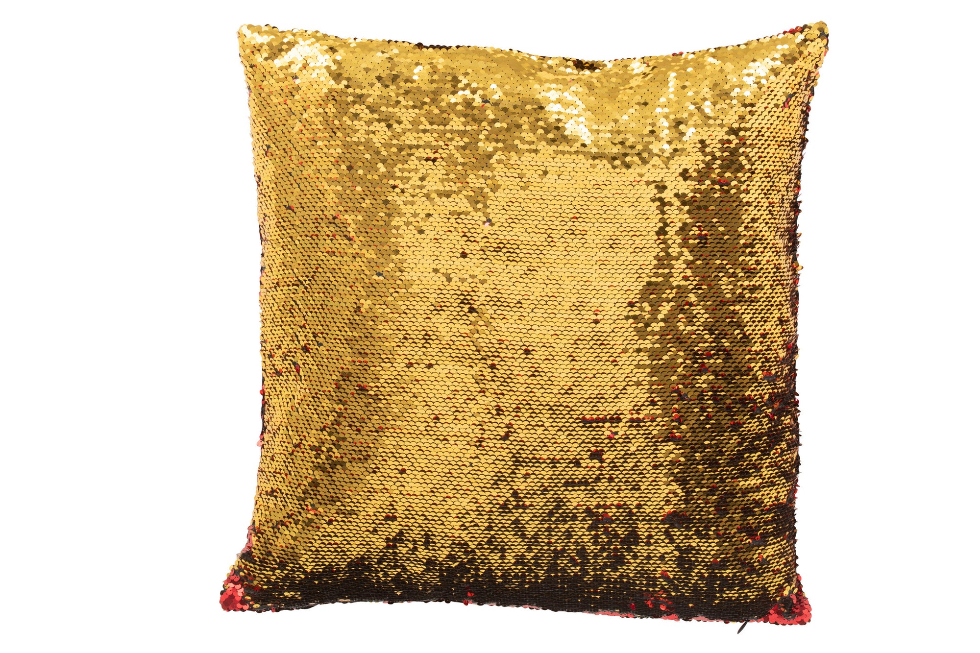 Kussen Omkeerbare Pailletten Rood/Goud