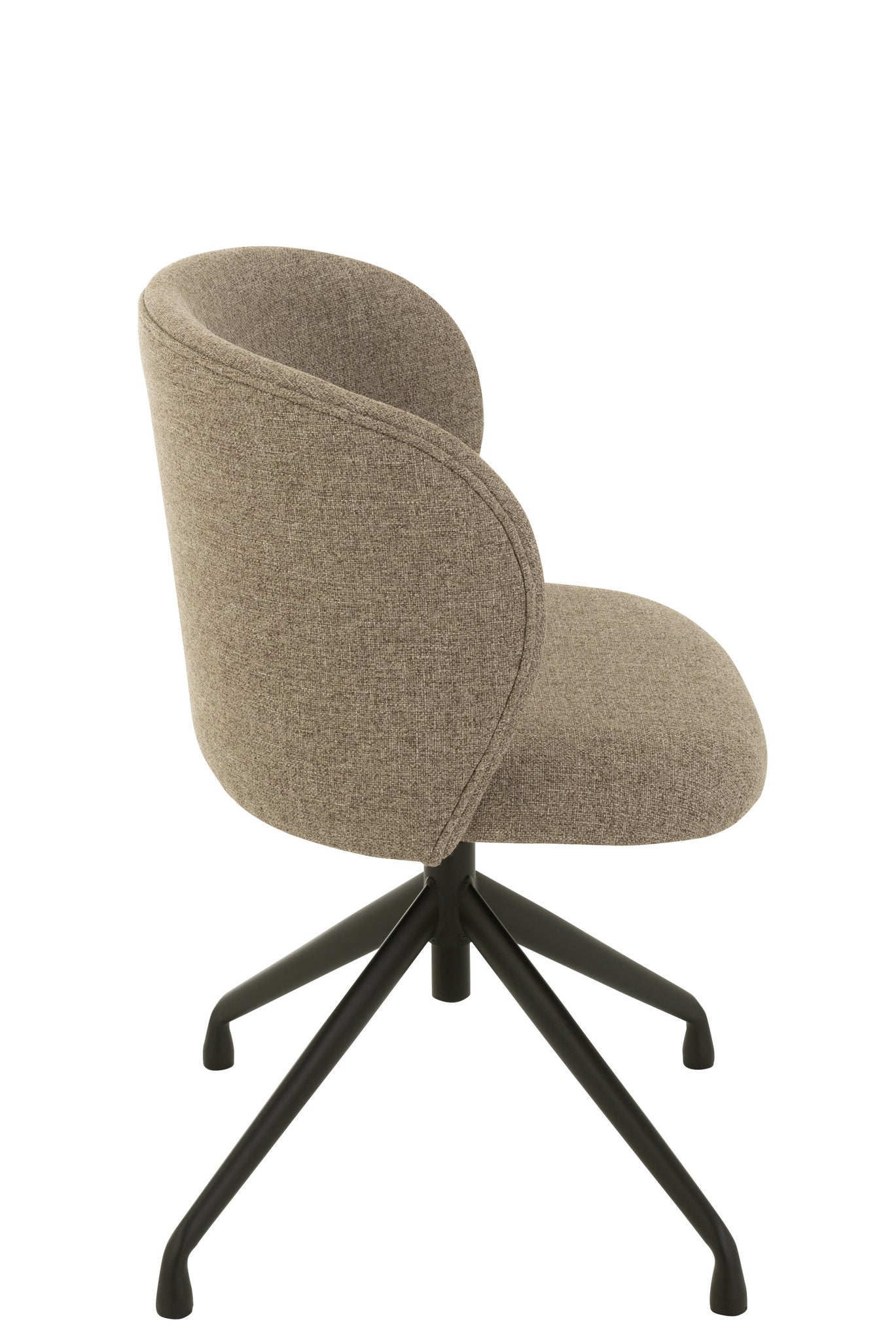 Stoel Draaien/Omhoog/Omlaag Linnen Donkerbruin/Beige