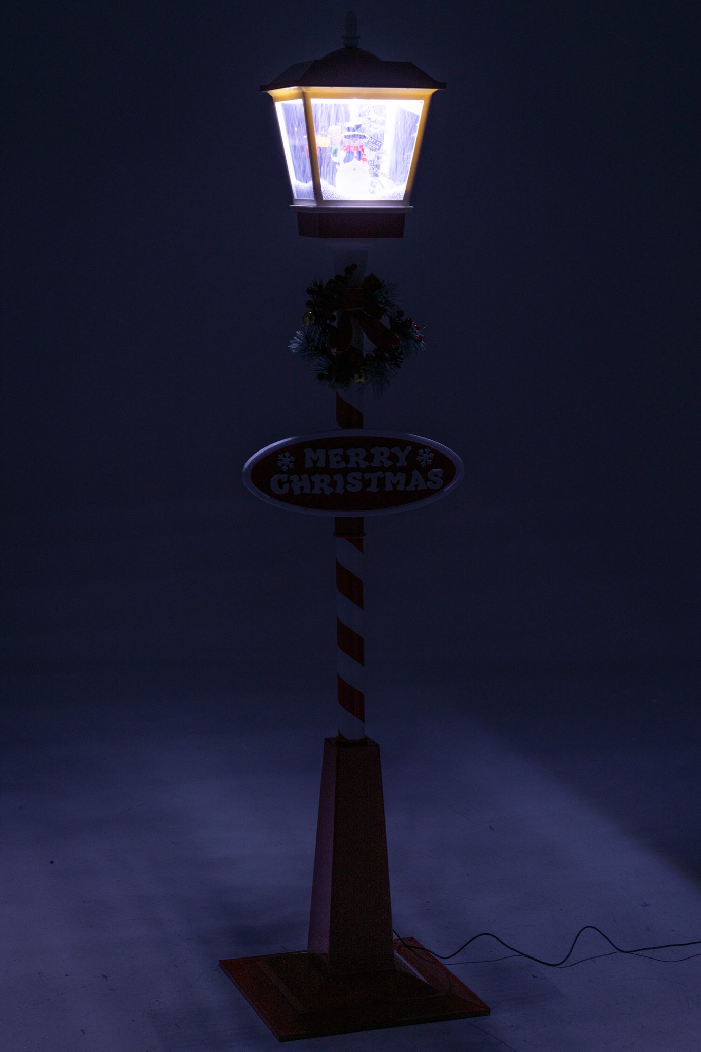 J-LINE STRAATLAMP LED SNEEUW PLASTIC KERST ROOD/GROEN