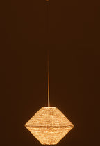 J-LINE HANGLAMP UFO RAFFIA WIT SMALL
