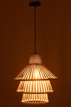 J-LINE HANGING LAMP LAYERS BAMBOO NATURAL LARGE