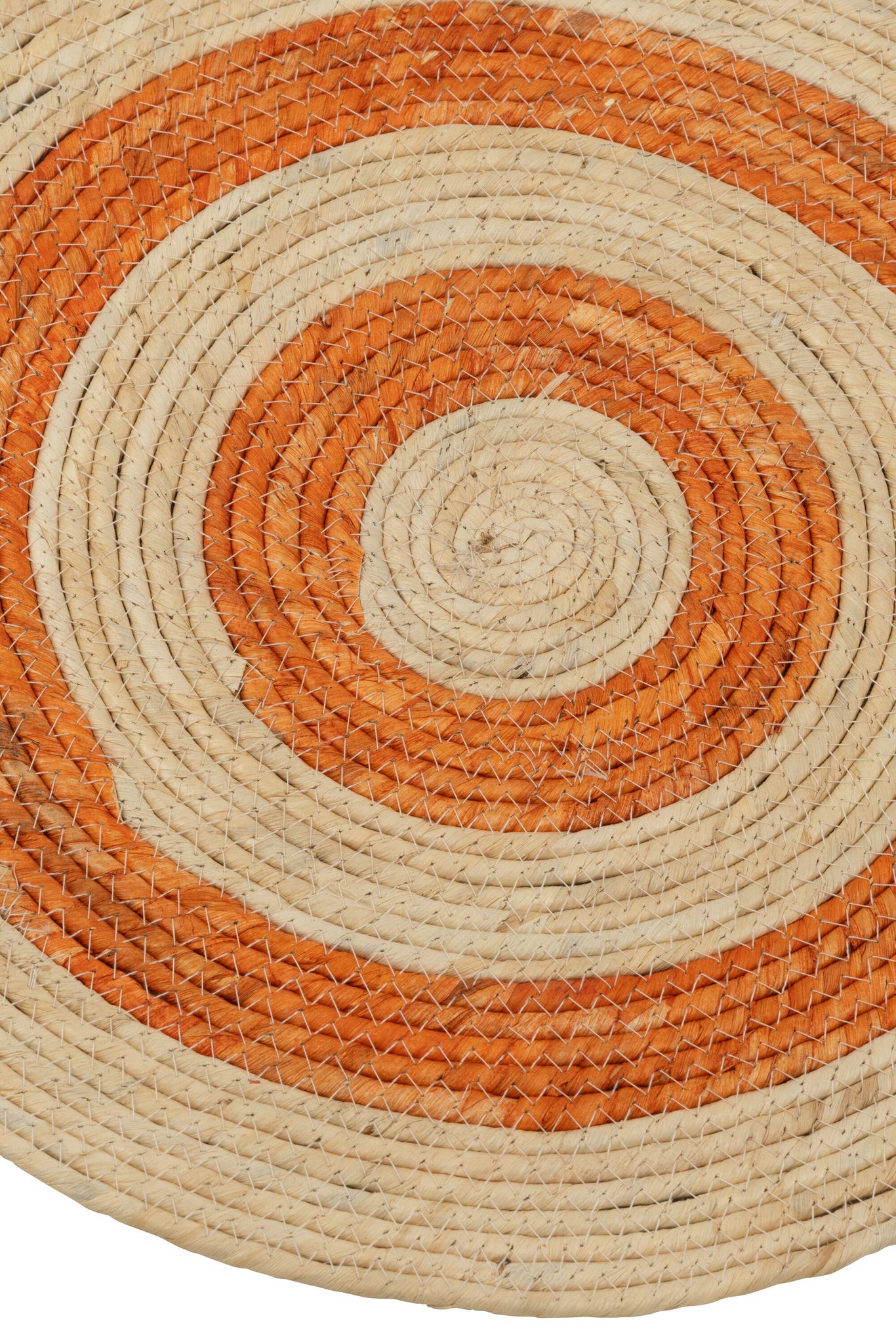 Rug Round Circles Corn Husk Orange/Rood Klein Assortiment Van 2