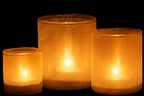 J-LINE SET VAN 3 TEALIGHT RUBY – GLAS GEEL