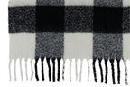 J-LINE PLAID TILES POLYESTER ZWART/WIT