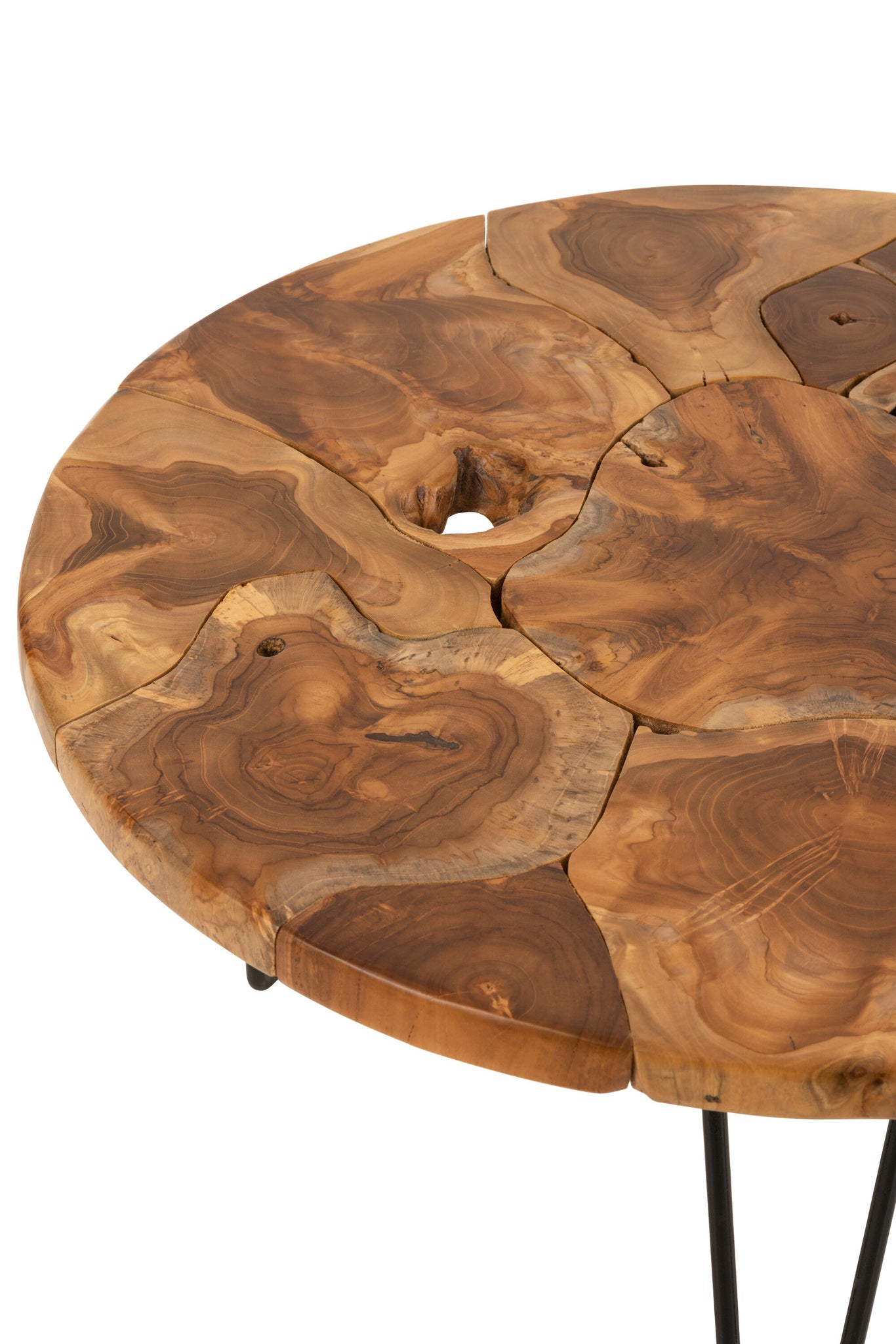 Salontafel Samuel Rond Teakhout Bruin