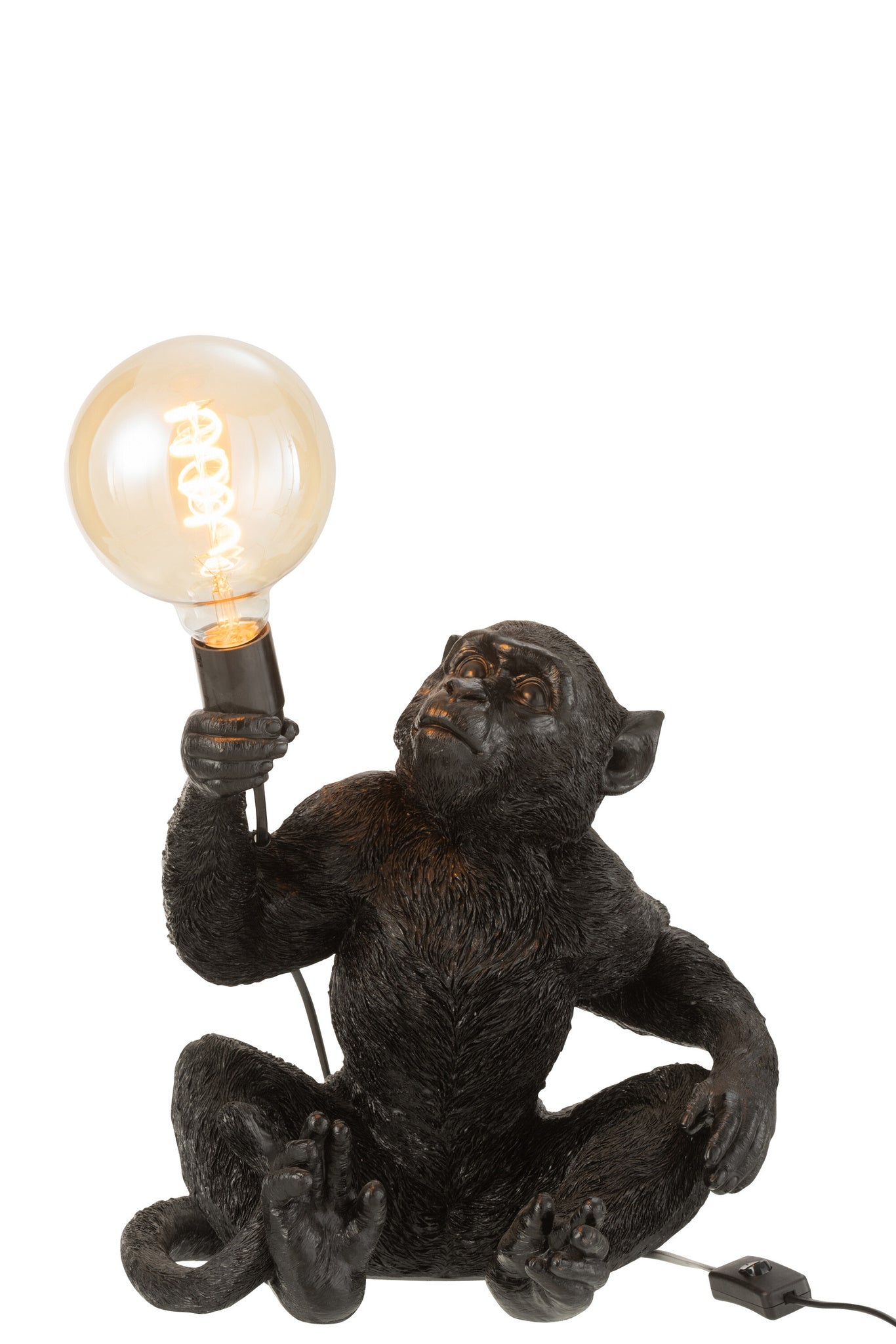 Lamp Aap Zittend Poly Zwart