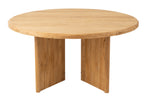 Ronde teakhouten tafel naturel