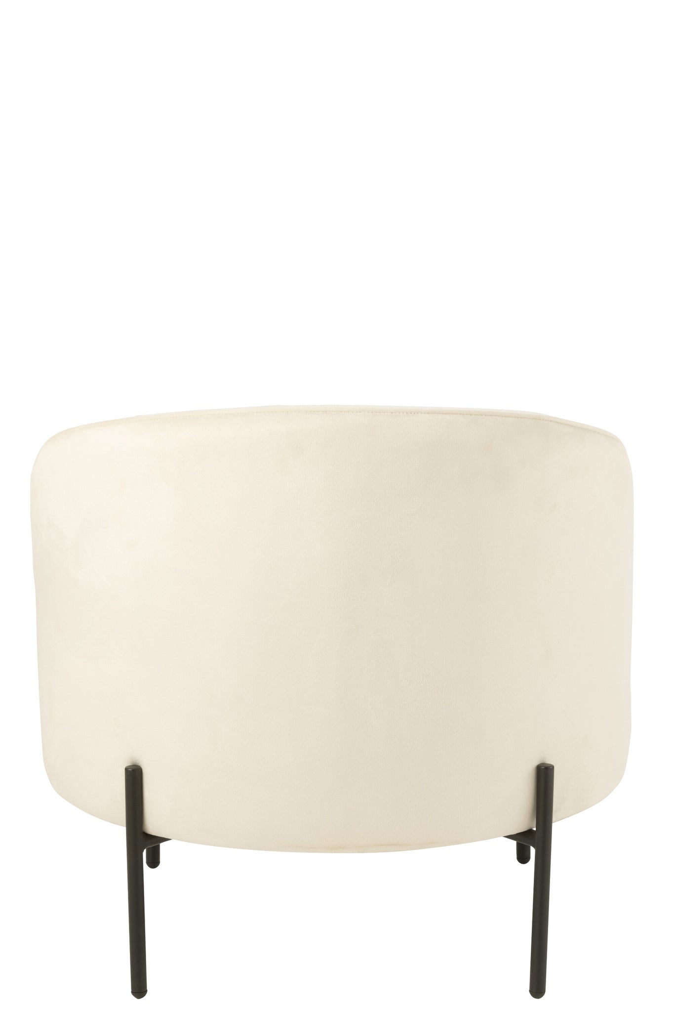 Fauteuil ijzer gebroken wit/zwart